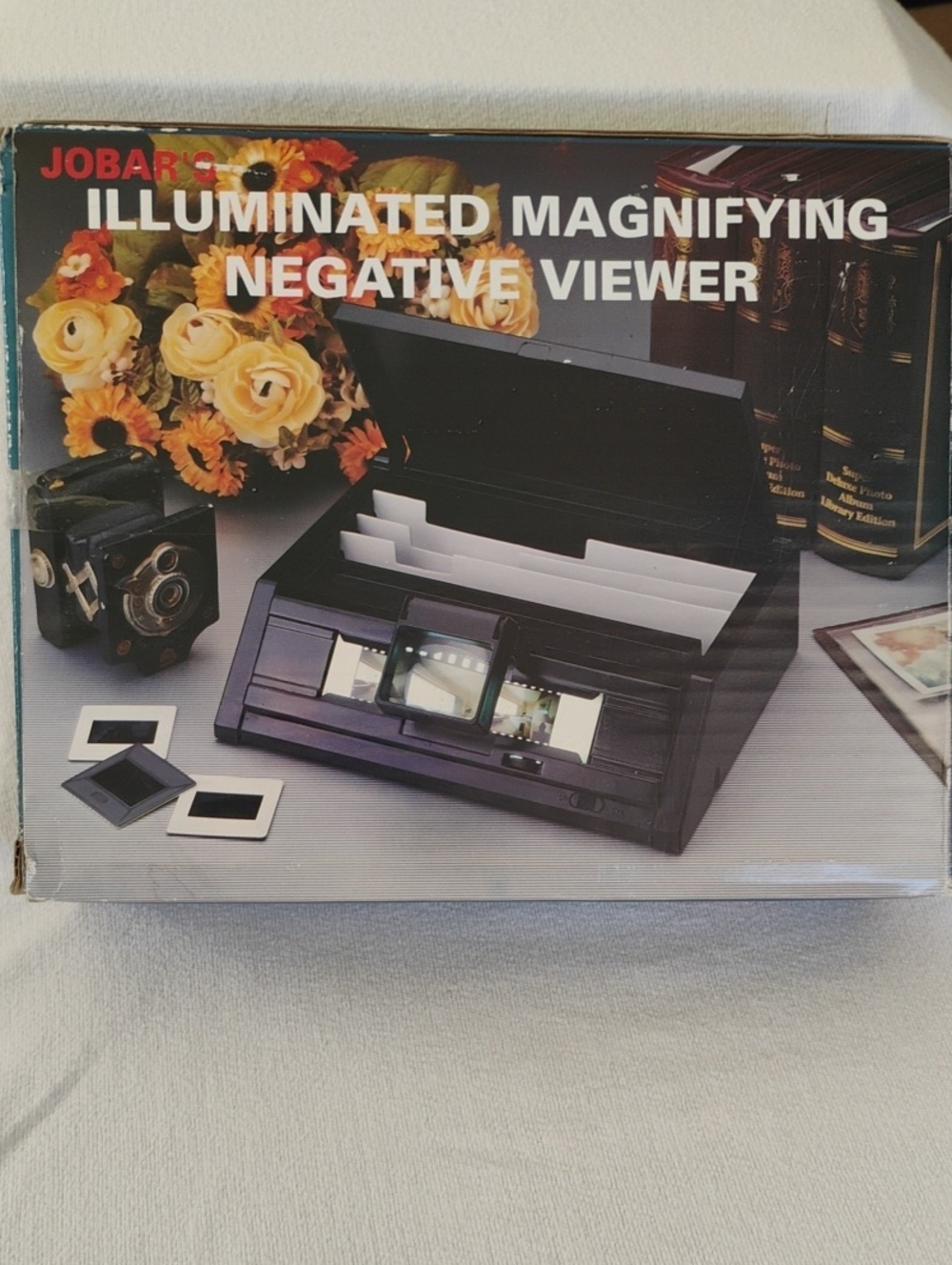 Jobar's Illuminated Magnifying Negative Viewer - Black